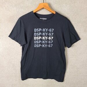 Wild Turkey Shirt Mens Large Black Bourbon Whiskey Distillery Graphic Casual